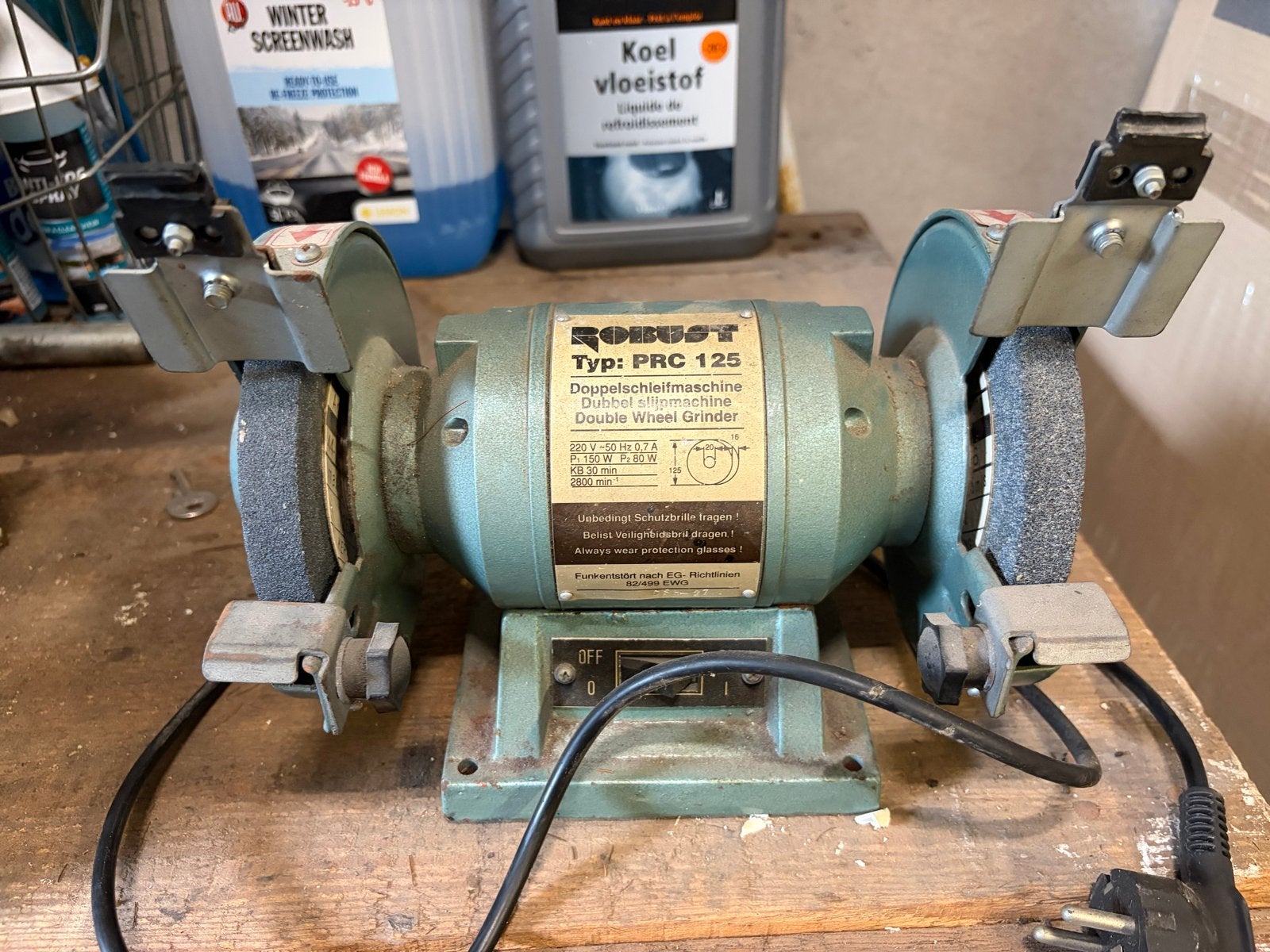 ROBUST Dubbele Slijpmachine PRC 125 - Werkbankslijpmachine, Ophalen, Gebruikt, Minder dan 700 watt, Werkbankslijpmachine