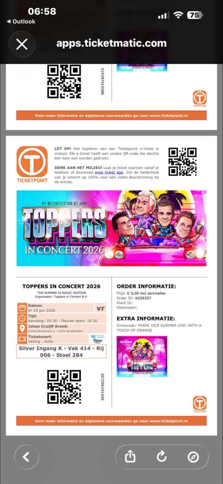 Toppers in concert, Twee personen, Juni