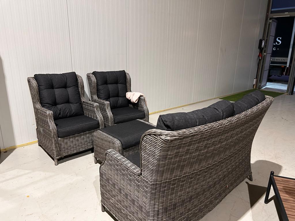 BOIS LE DUC Tuinset - Zo goed als nieuw, verstelbare stoelen, 4 zitplaatsen, Bank, ., Ophalen of Verzenden