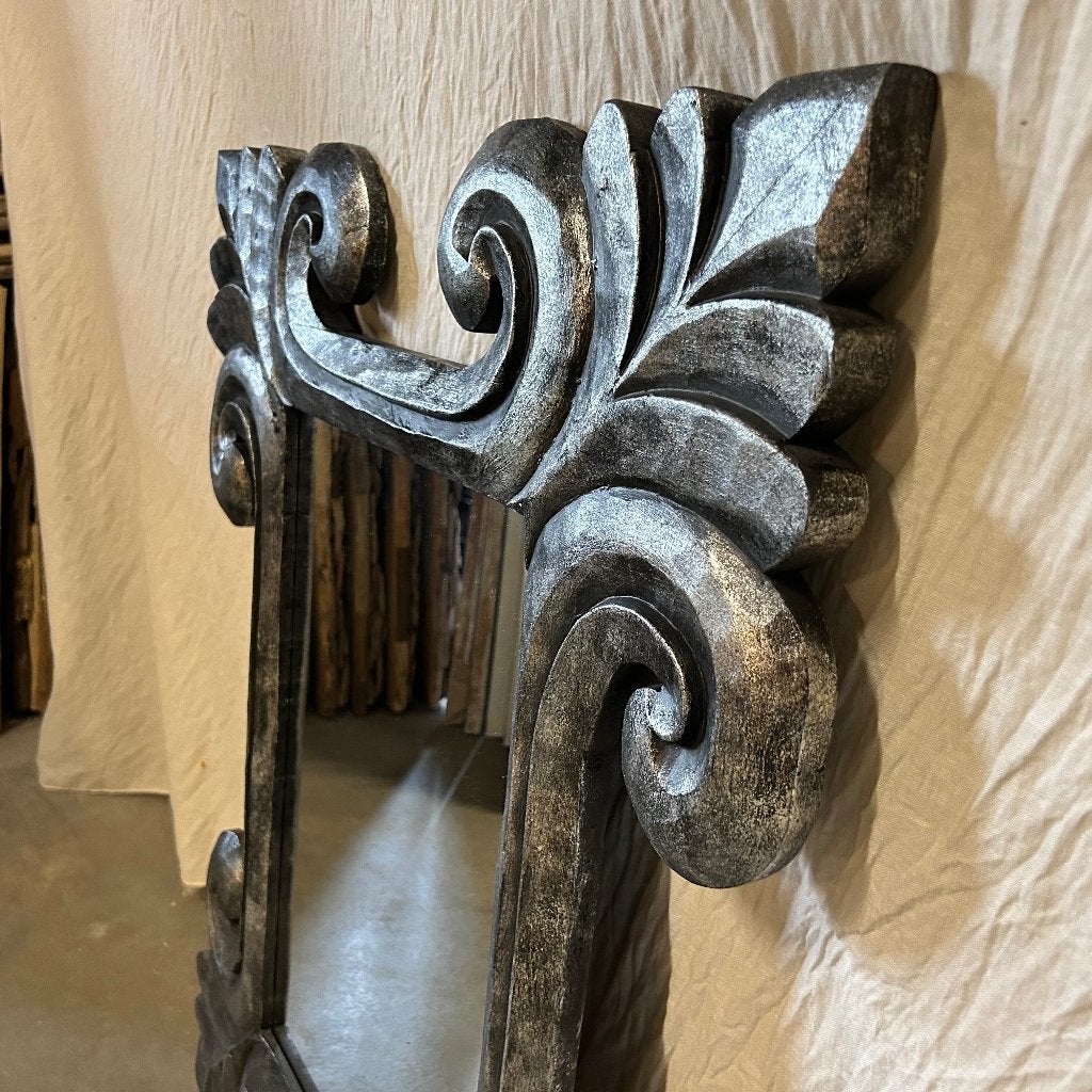 barok spiegel met houten lijst 100 x 80 cm - Gratis bezorgd, TTM Wonen, Meubels – (Perzische) Tapijten en Woonaccessoires, Nieuw