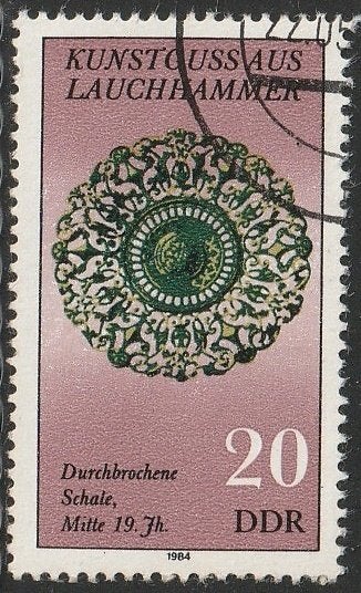 DDR 1984 2874 Kunst Schaal, Gest, Ophalen of Verzenden, DDR, Gestempeld