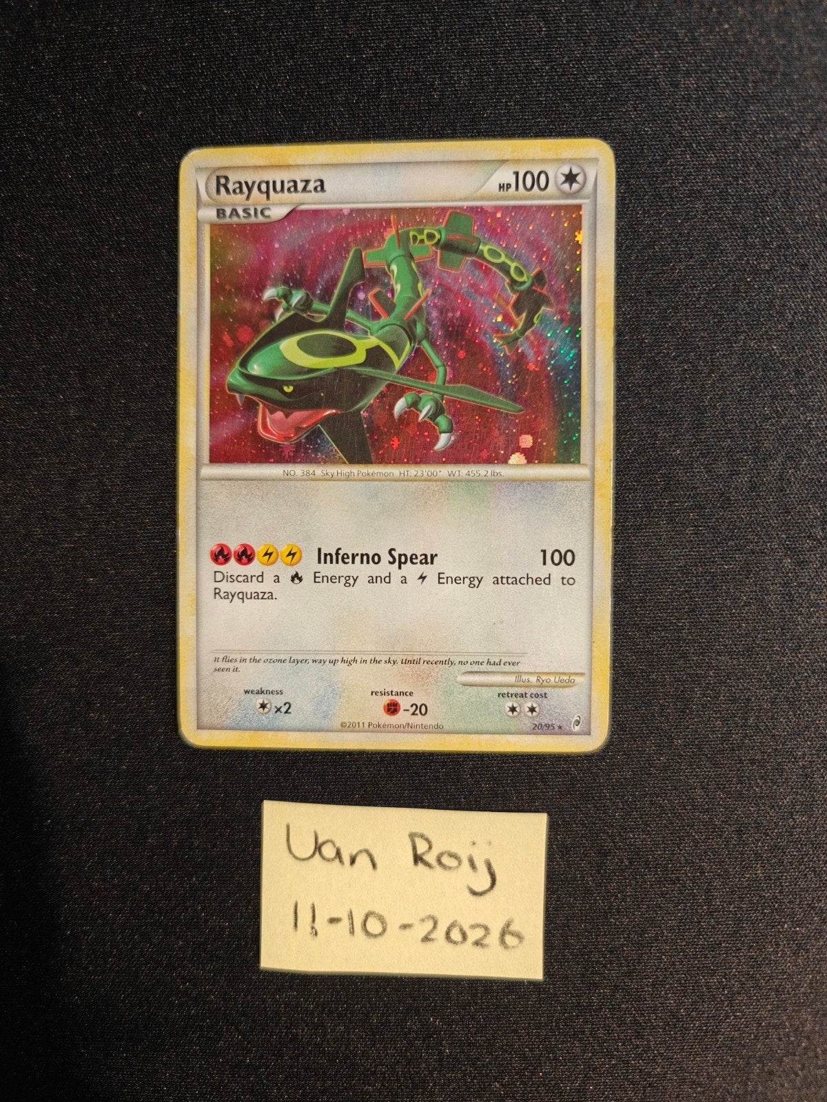 Rayquaza Call Of Legends 20/95, Ophalen, Gebruikt, Losse kaart, Foil