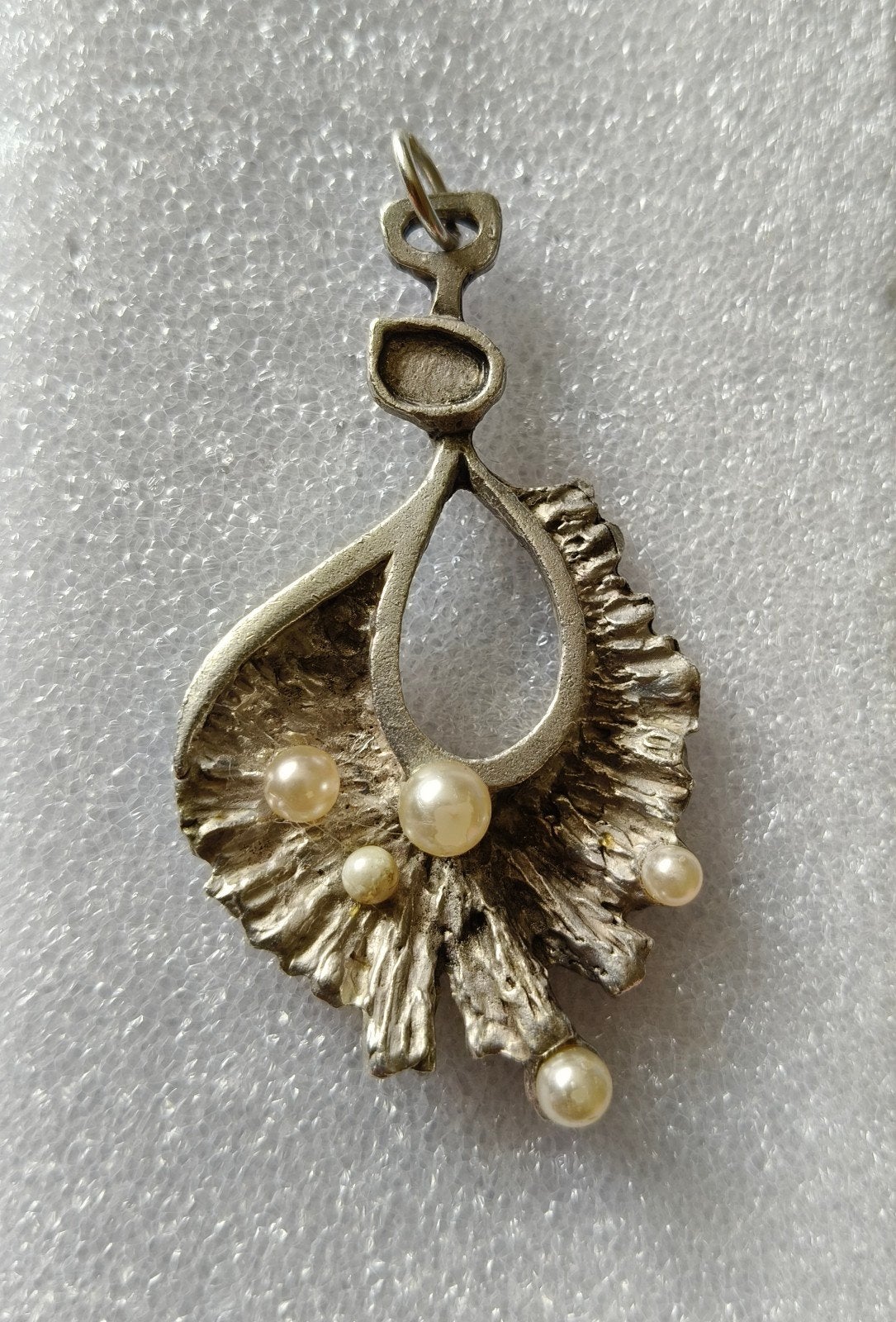 Vintage unieke art deco hanger met faux parels, Overige materialen, Gebruikt, Overige voorstellingen, Ophalen of Verzenden