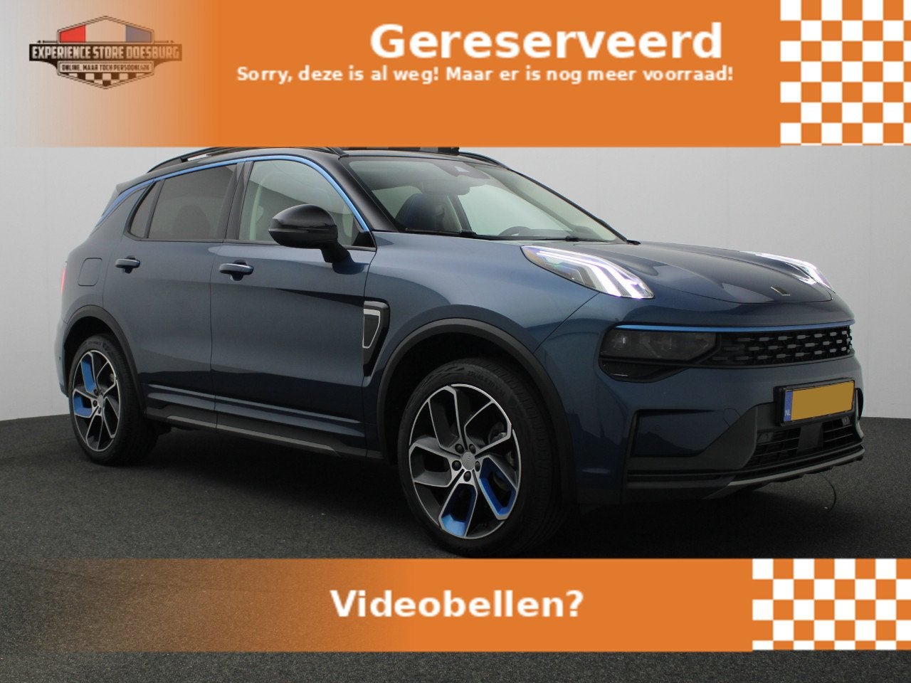 Lynk en Co 01 1.5 PHEV MY23 – Zwarte hemel | Volledig deal, Auto's, Stof, Euro 6, Met garantie (alle), Blauw