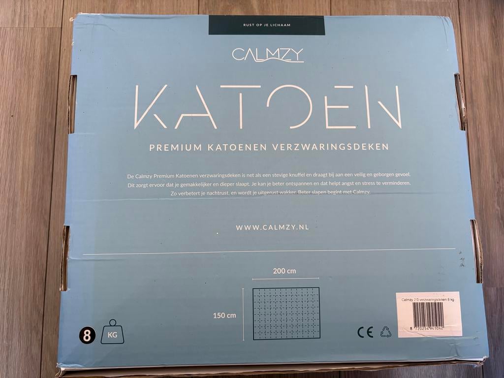 Calmzy Premium Katoenen Verzwaringsdeken 8KG, Ophalen of Verzenden, Zo goed als nieuw
