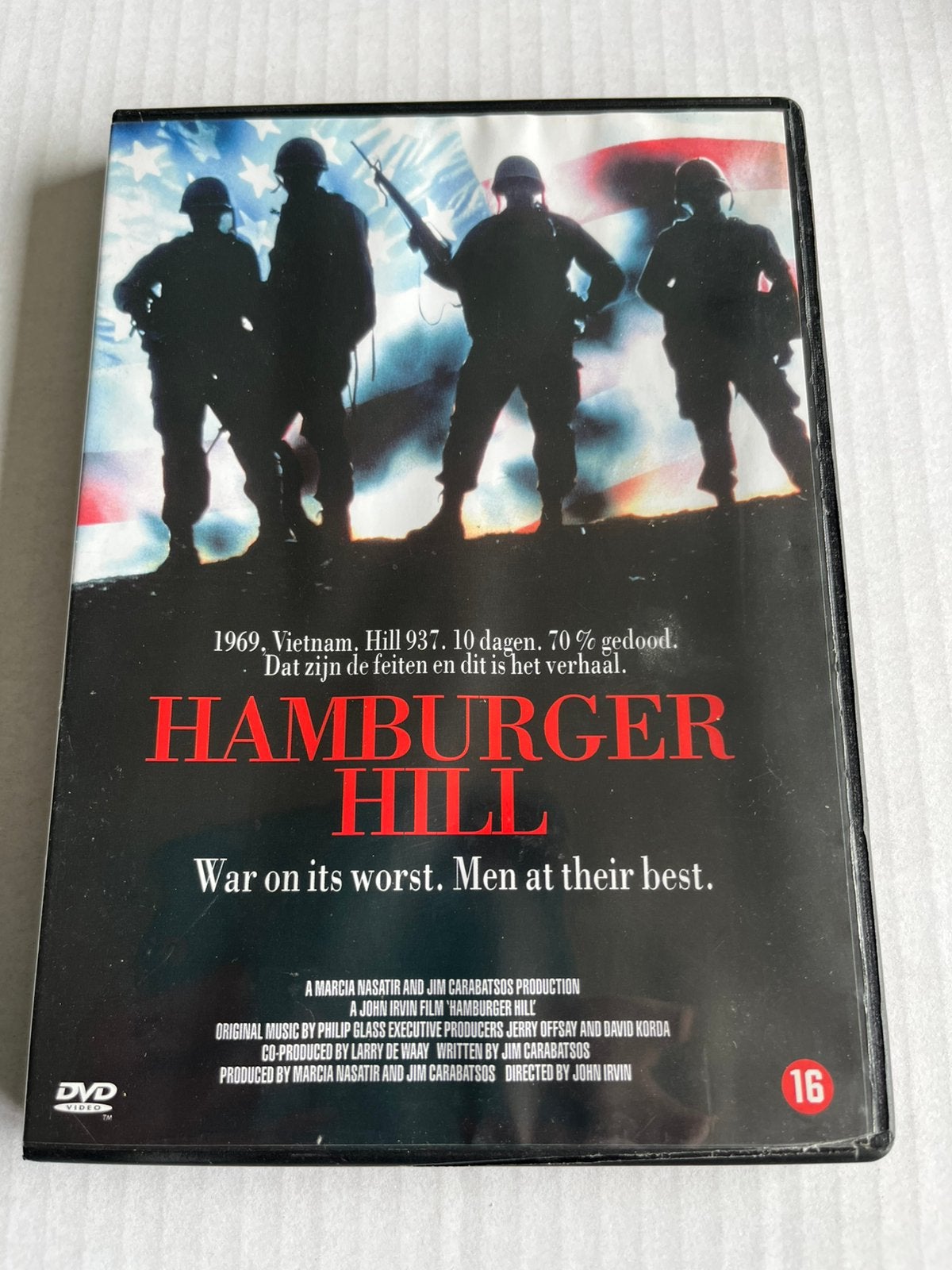 Hamburger Hill DVD, Vanaf 16 jaar, Ophalen of Verzenden, Gebruikt, Oorlog