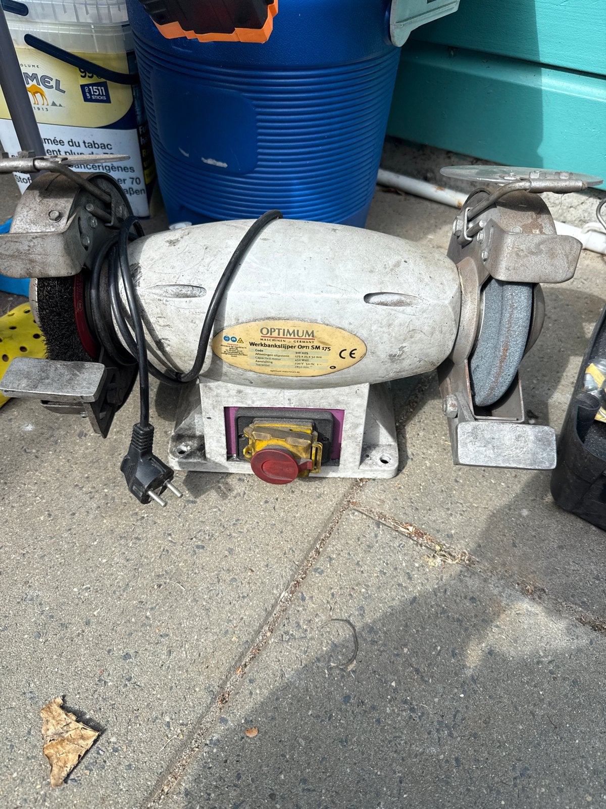 Optimum Werkbankslijper Opti SM 175 - 450 Watt, Doe-het-zelf en Verbouw, Gereedschap | Slijpmachines, Ophalen, Gebruikt, Minder dan 700 watt