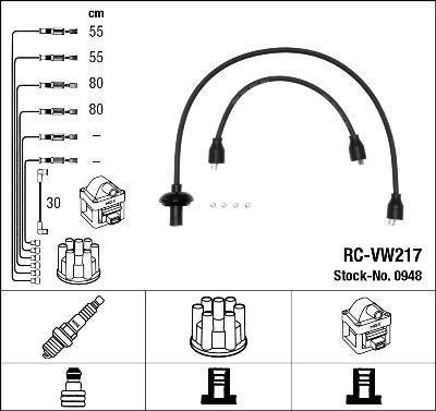 Bougiekabelset Type 1 motoren 111998031A NGK, Ophalen of Verzenden, Nieuw, Volkswagen