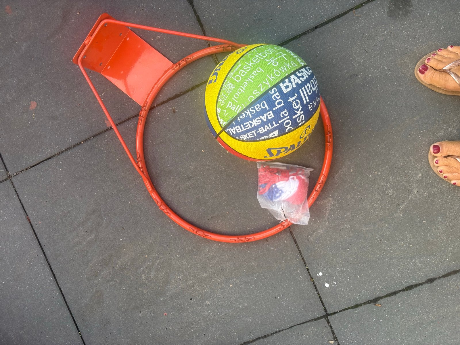 Basketbalring met bal - Gebruikt, Ophalen, Gebruikt, Bal