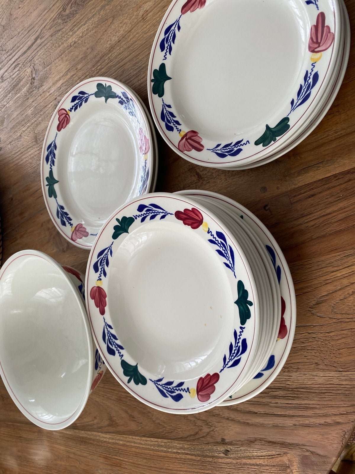 Delen boerenbont servies te koop, Ophalen
