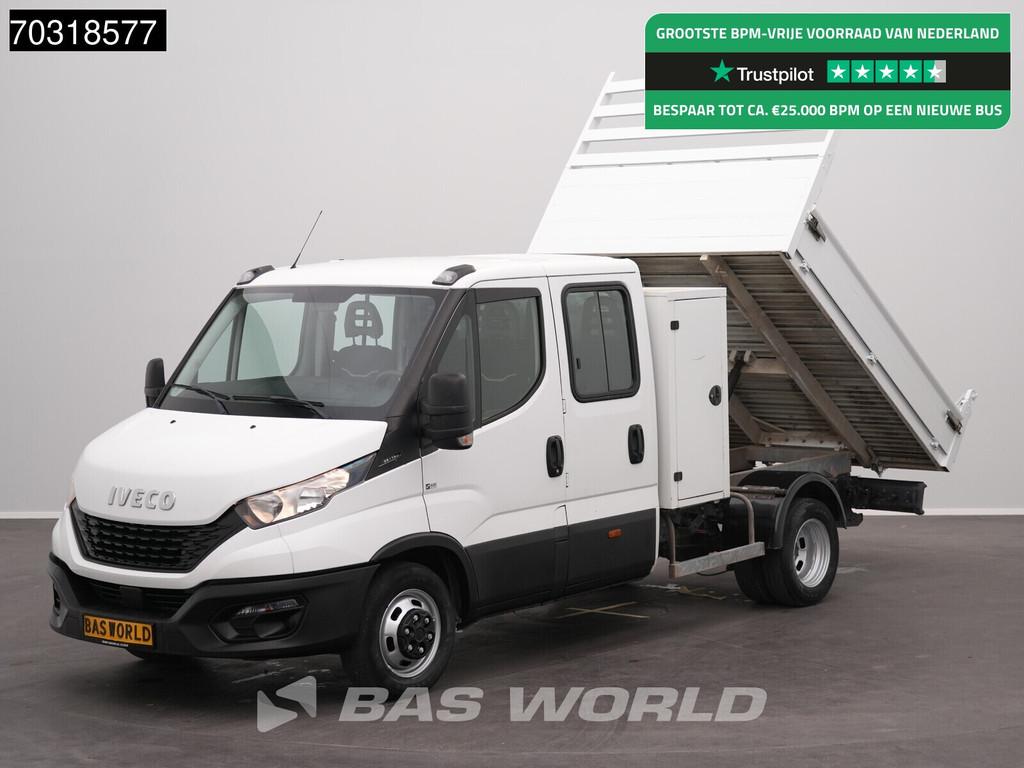 Iveco Daily 35C14 Dubbel Cabine Open Laadbak met Kist Dubbel, Stof, Iveco, Wit, Bedrijf