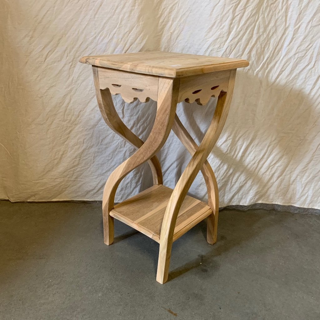 bijzettafel hout - massief teak - 30 x 30 cm -Gratis bezorgd, Minder dan 55 cm, Taag 63, 2491 CS, Den Haag (Forepark), Vierkant