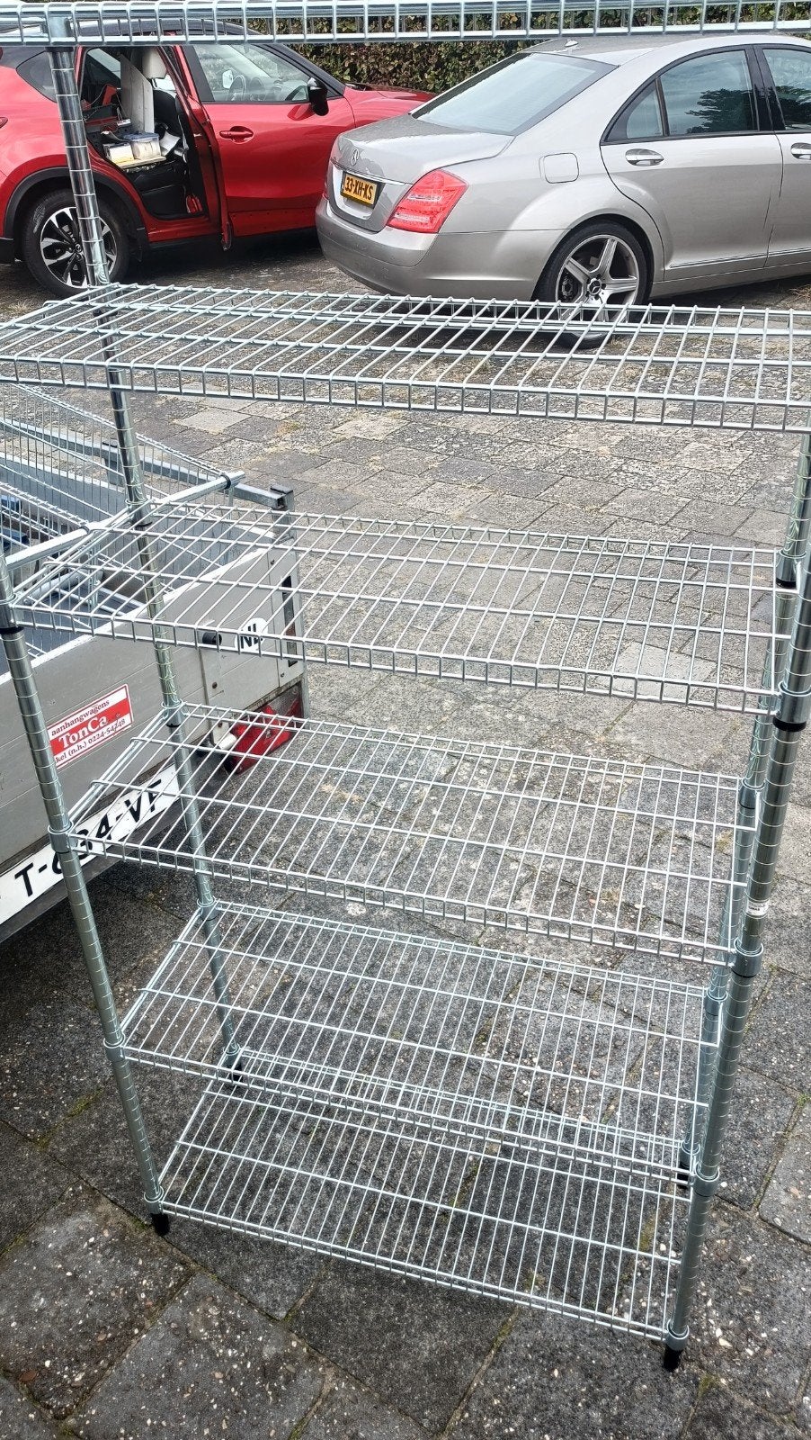 Ikea stellingen 2x - Handige opbergrekken, Ophalen of Verzenden, Gebruikt