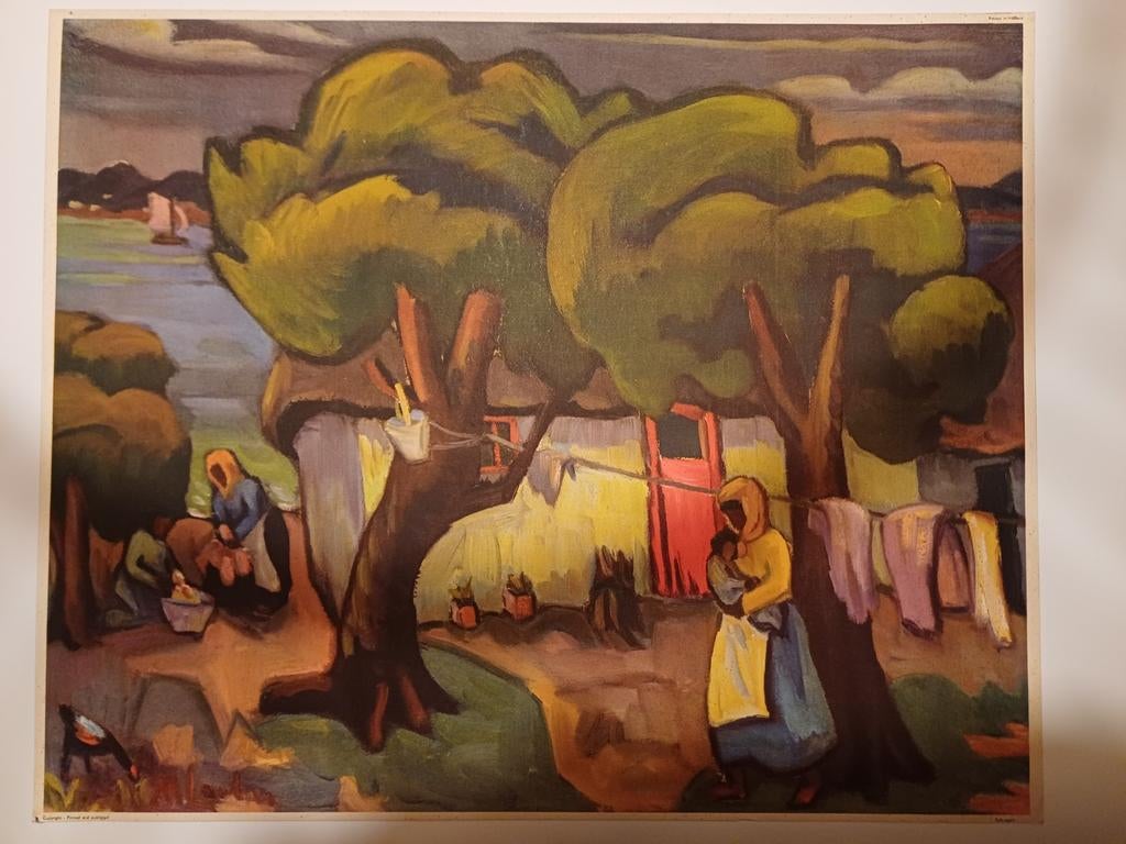Maggie Laubser - Fisherman's Cottage reproductie, Ophalen of Verzenden