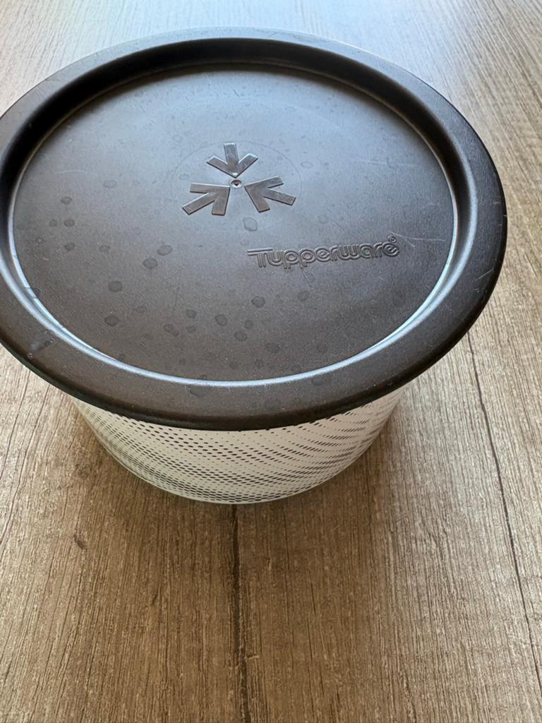 Tupperware bewaardoos met deksel, wit/zwart deco, Eu, Eu, Wit, Ophalen of Verzenden