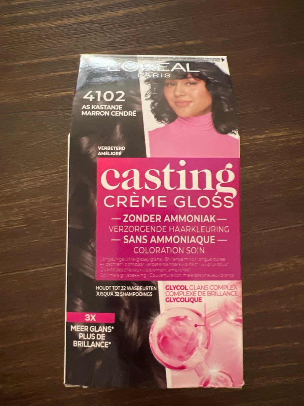 L'Oréal Casting Crème Gloss 4102 As Kastanje Haarverf, Ophalen of Verzenden, Nieuw, Haarverzorger of -hersteller