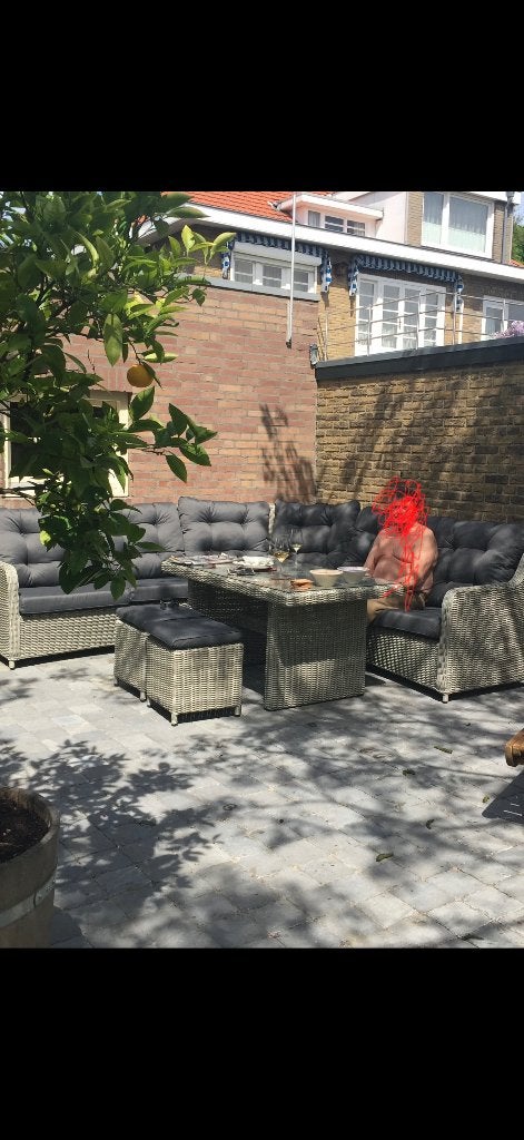 tuinset, Tuin en Terras, Tuinsets en Loungesets, Ophalen, Overige materialen, Gebruikt, 6 zitplaatsen