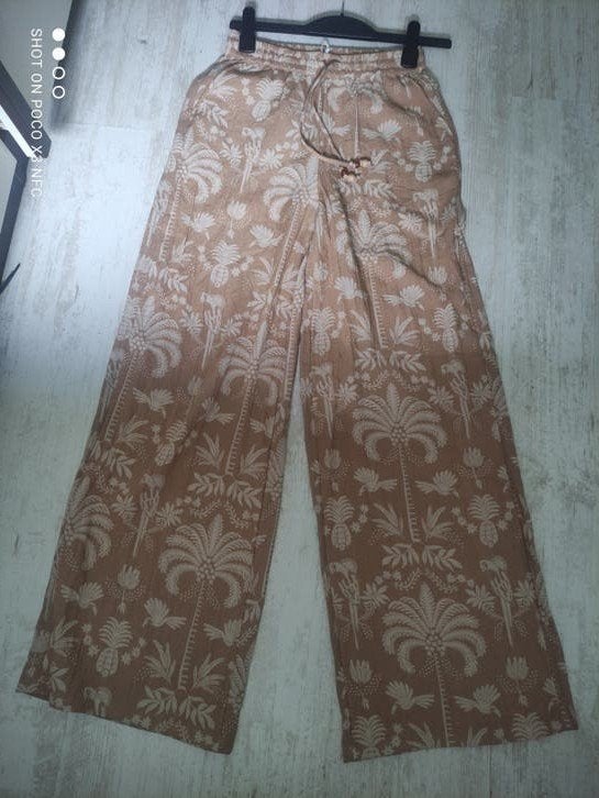 Super leuke  Ibiza broek cotton Club NIEUW S, Beige, Nieuw, Ophalen of Verzenden, Lang