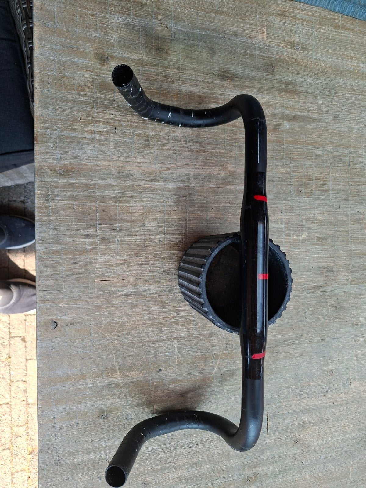 Gebruikt racefietsstuur - Zwart aluminium, Gebruikt, Ophalen of Verzenden, Aluminium, Racefiets