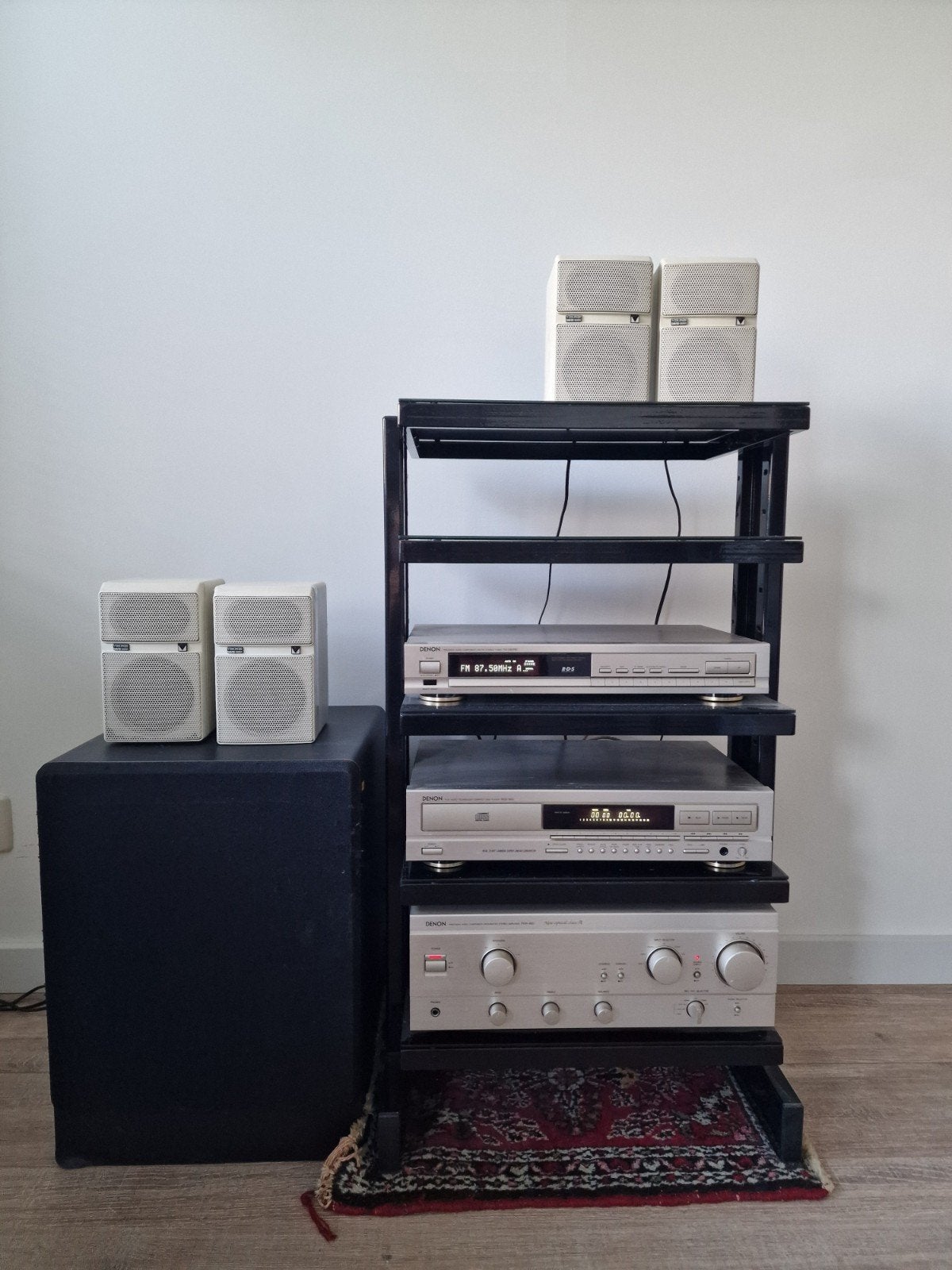 prachtige complete Denon & Visonik Hifi set + audio meubel, Ophalen, Gebruikt, Cd-speler, Denon