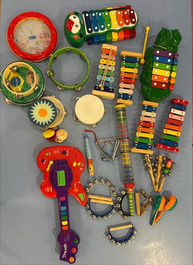 Grote partij muziekinstrumenten voor kinderen, Kinderen en Baby's, Ophalen, Gebruikt, Ontdekken, Met geluid