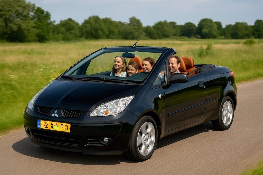 Mitsubishi Colt 1.5 CZC 2006 Zwart, Auto's, Mitsubishi, Voorwielaandrijving, 15 km/l, 4 cilinders, Cabriolet