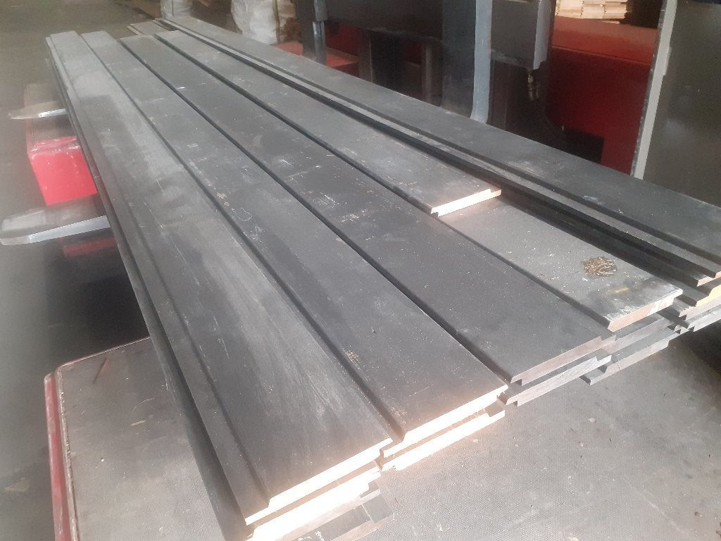 b-sortering Thermo Fraké rabatdelen - partij 11.50m2, Gebruikt, Planken, Ophalen of Verzenden, Hardhout