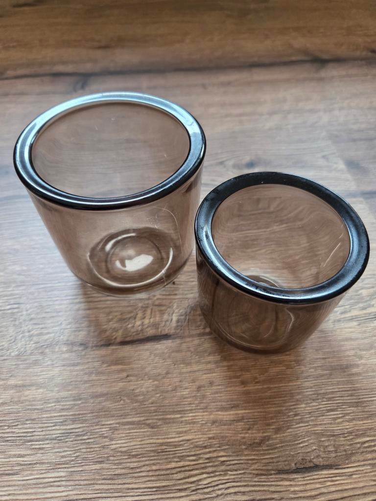 2 waxine houders, Ophalen of Verzenden, Bruin, Overige materialen, Minder dan 25 cm