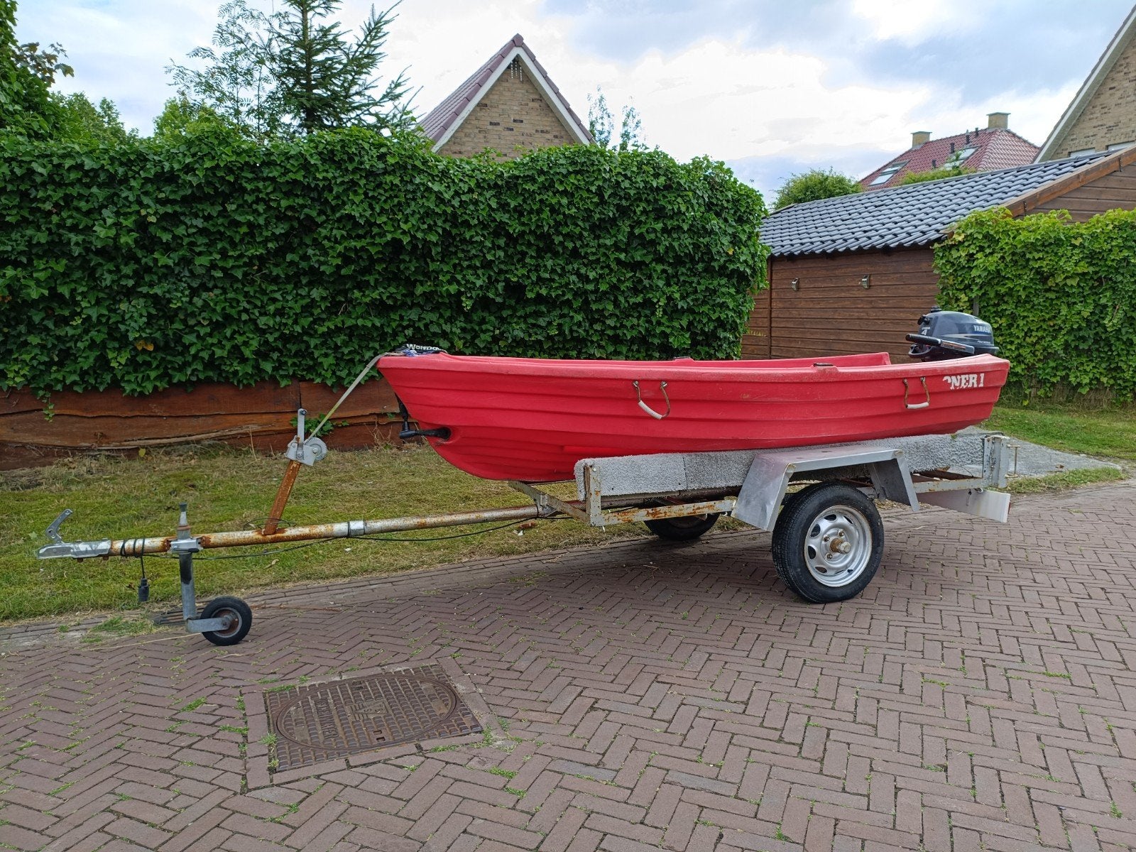 tour/visboot incl trailer een 4 takt bb motor, Watersport en Boten, Vis- en Consoleboten, Ophalen