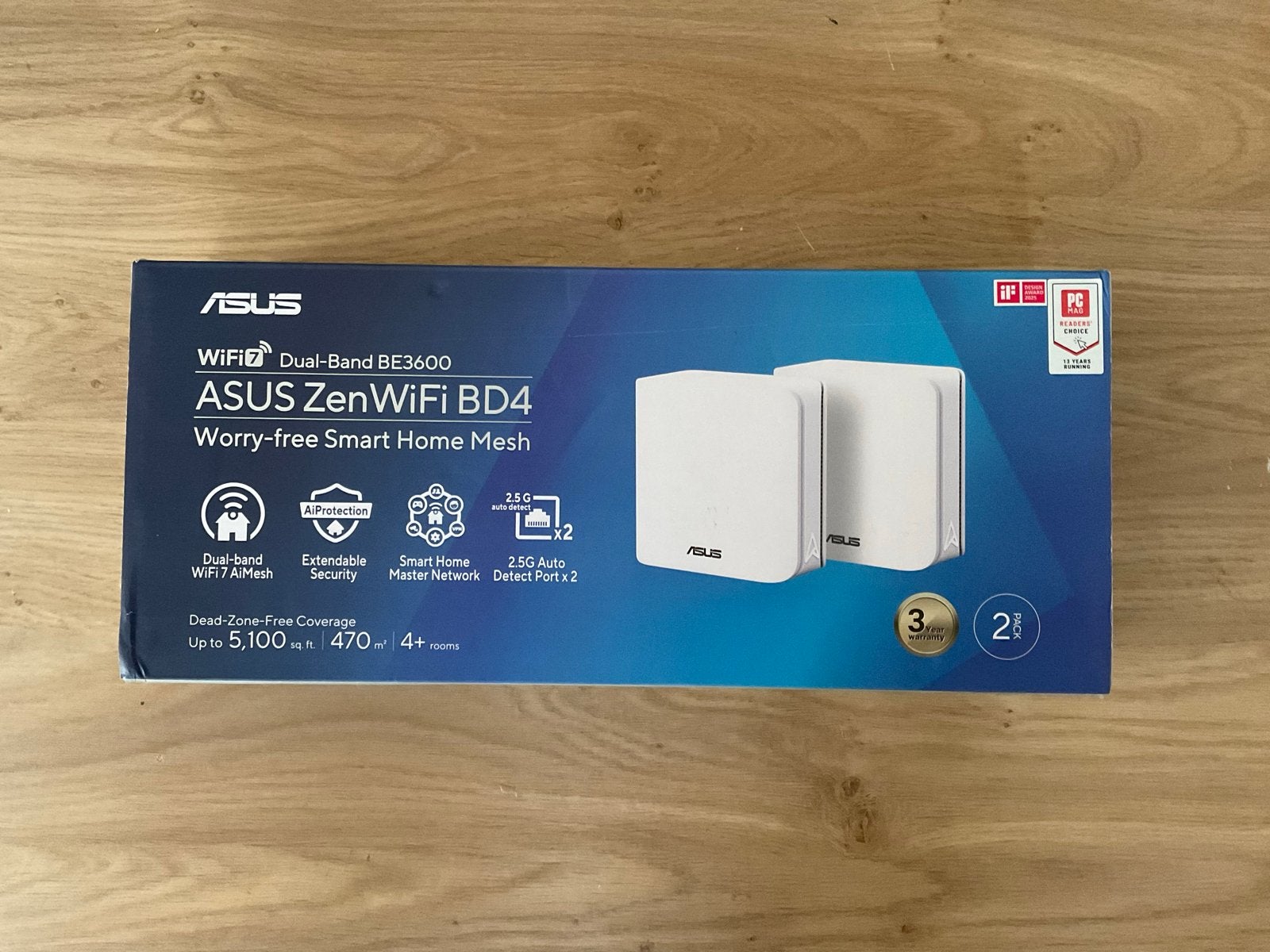 ASUS ZenWiFi BD4 Mesh WiFi 7 Duo Pack - Nieuw, Ophalen of Verzenden, Nieuw, Router