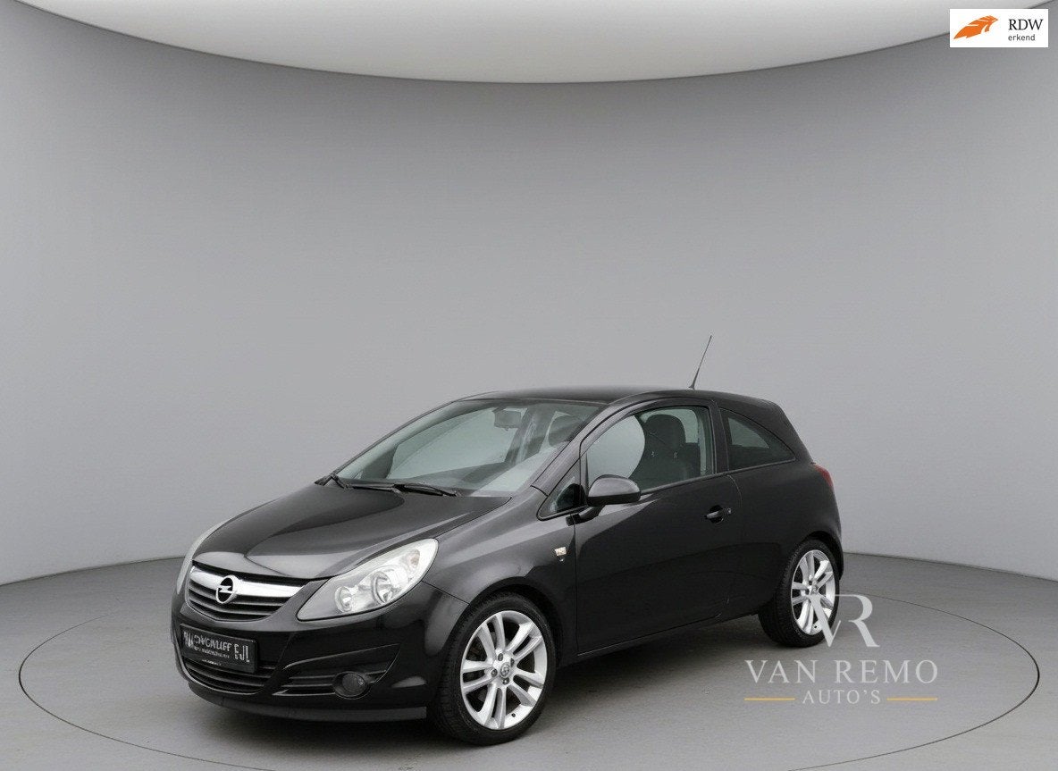 Opel Corsa 1.2-16V Sport|Clima|Cruise|Stoel/Stuur v.w|Fietse, Auto's, Voorwielaandrijving, Zwart, 4 cilinders, Stoelverwarming
