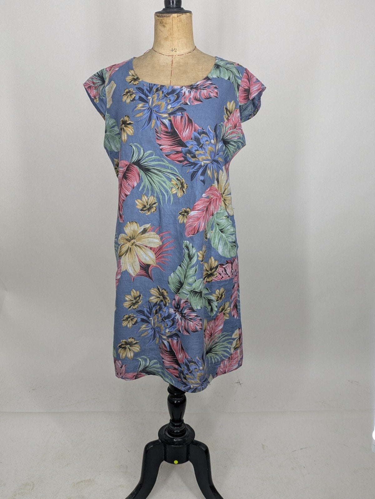 Zomerse bloemenjurk Realize, Blauw, Maat 46/48 (XL) of groter, Onbekend, Ophalen of Verzenden