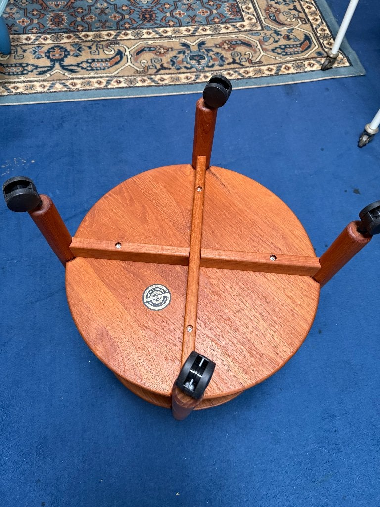 Danish Design Deens Vintage Teak Japandi Trolley, Ophalen, Teakhout, 50 tot 100 cm, Zo goed als nieuw
