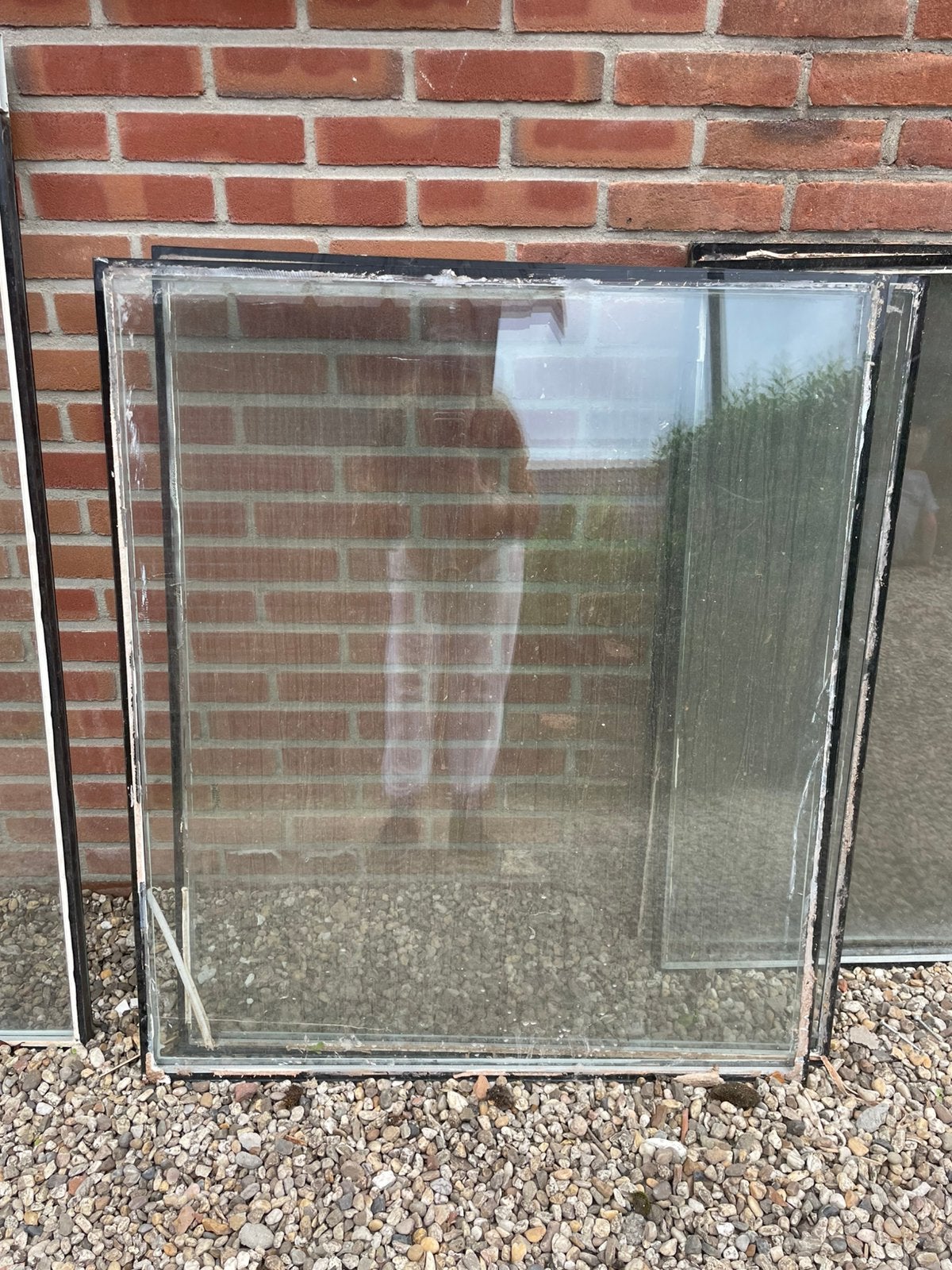 4x raampartij dubbel glas, Ophalen, Gevelraam of Ruit, Gebruikt, 80 tot 120 cm