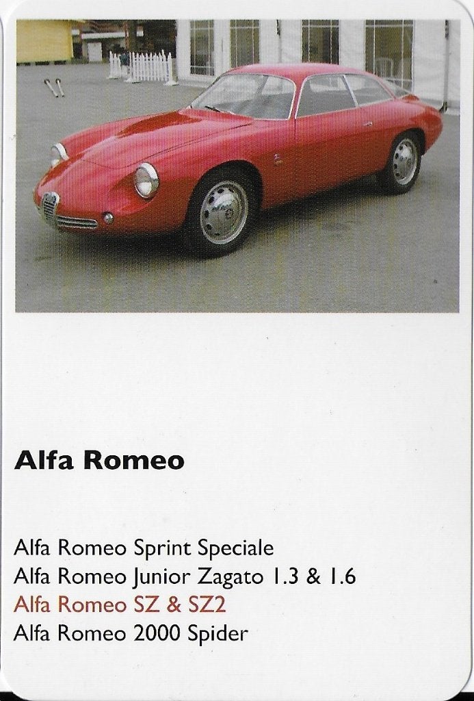 A6 Autokaartje alfa romeo sz, Ophalen of Verzenden, Zo goed als nieuw, Auto's