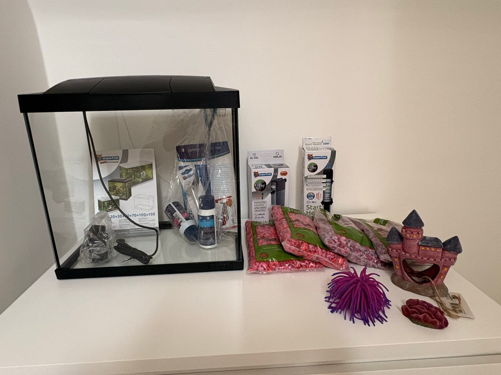 Superfish aquarium start 30 Tropical Kit zwart 25L, Dieren en Toebehoren, Nieuw, Leeg aquarium, Superfish, Ophalen