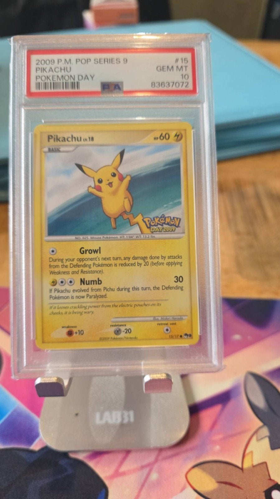 Pikachu pokemonday PSA 10, Ophalen, Zo goed als nieuw