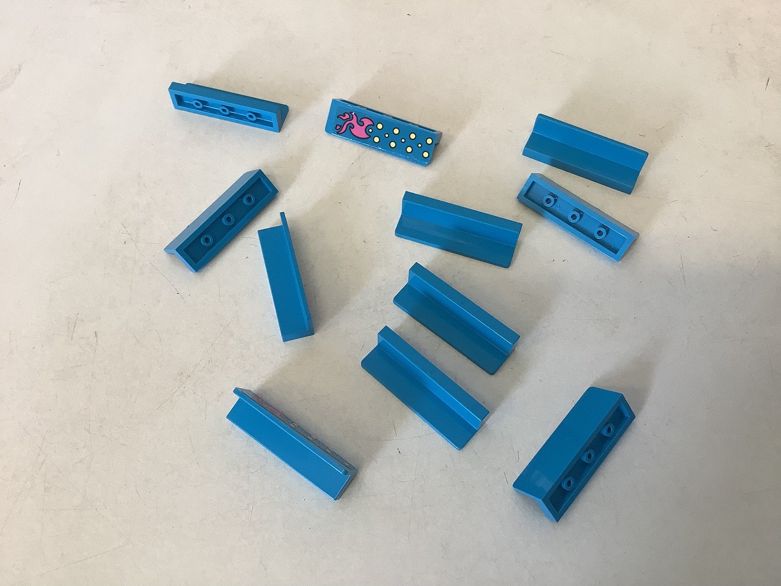Lego paneel 1x4x1 azuurblauw, Ophalen of Verzenden, Gebruikt, Losse stenen, Lego