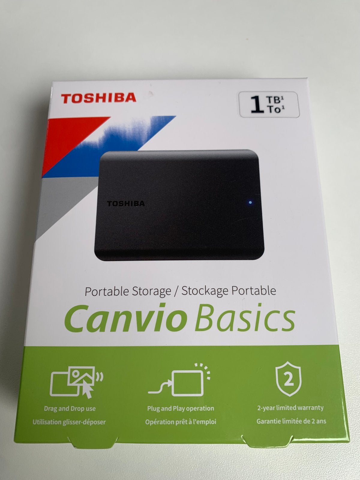 Toshiba Canvio Basics - 1 TB, Computers en Software, Harde schijven, Toshiba, Nieuw, Ophalen of Verzenden, Laptop