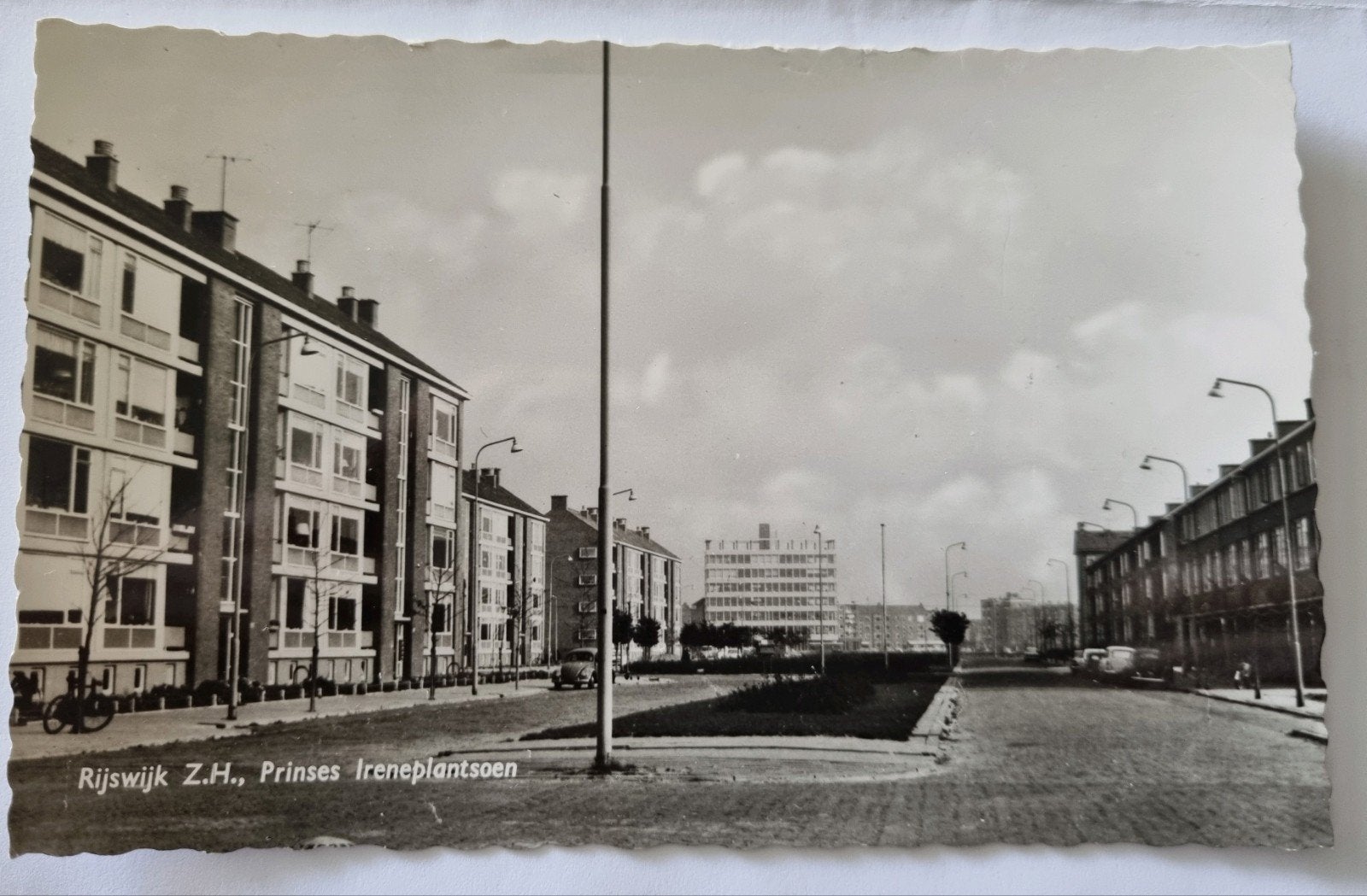 Oude foto Rijswijk, Prinses Ireneplantsoen, Verzamelen, Ophalen of Verzenden, 1940 tot 1960, Ongelopen, Zuid-Holland