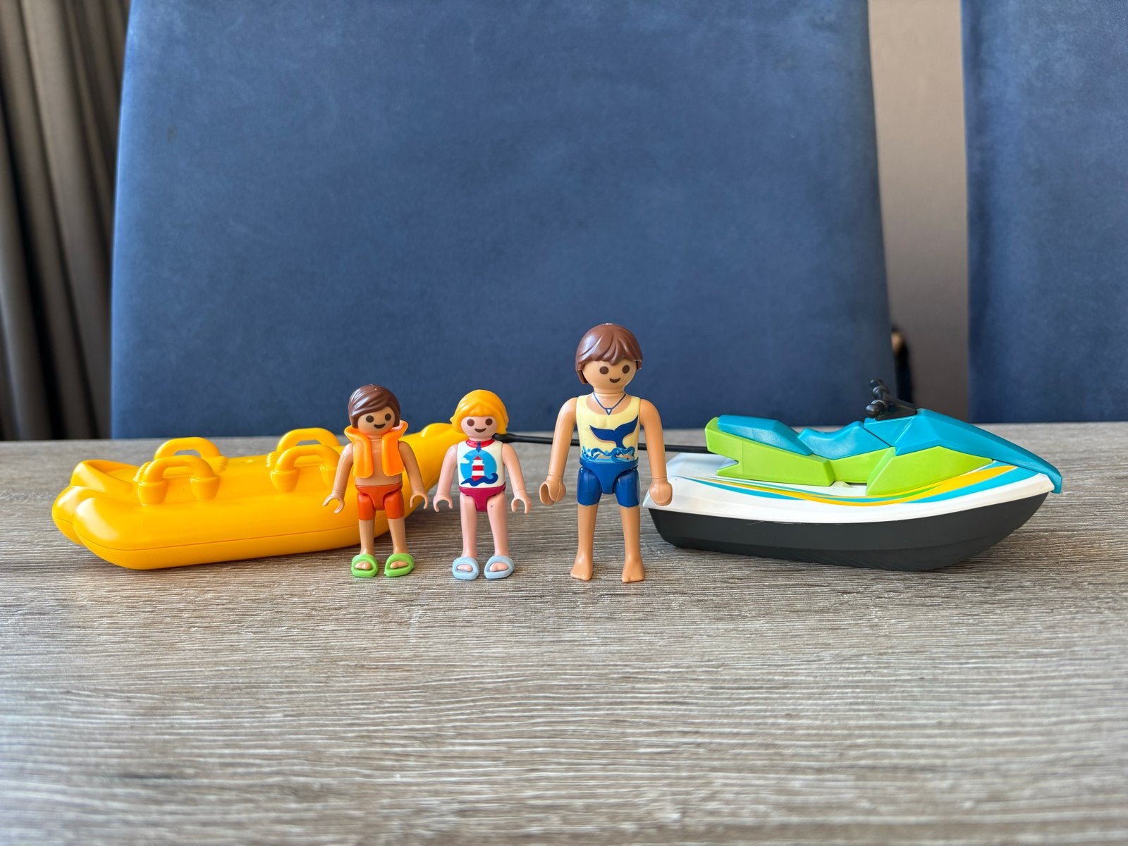 Playmobil waterscooter met figuren en banaan, Ophalen of Verzenden, Zo goed als nieuw, Complete set