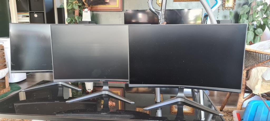 3x ViewSonic VX2418C Gaming Monitoren - Full HD, 165Hz, Gaming, IPS, Full HD, Ophalen of Verzenden