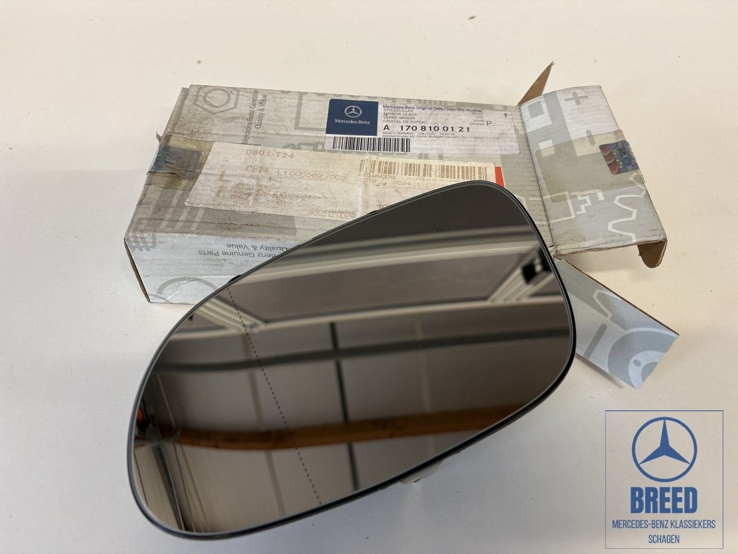 NOS spiegelglas links voor Mercedes-Benz R129 W168 R170 C208, -, Nieuw, Ophalen of Verzenden, -