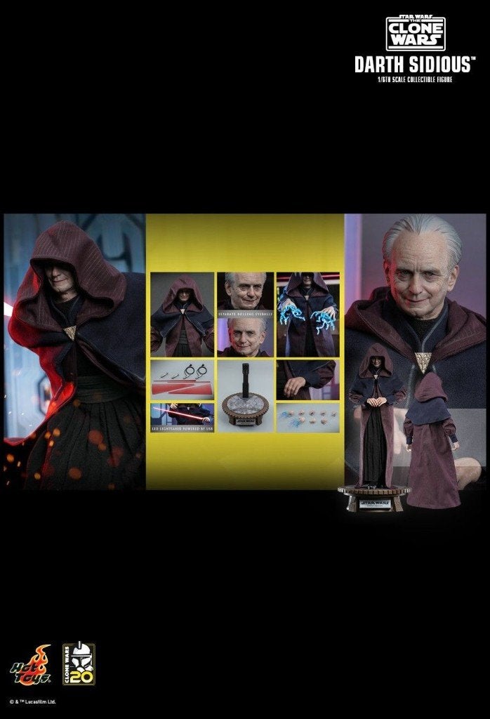 HOT TOYS STAR WARS: THE CLONE WARS DARTH SIDIOUS TMS102, Verzenden, Nieuw, Actiefiguurtje