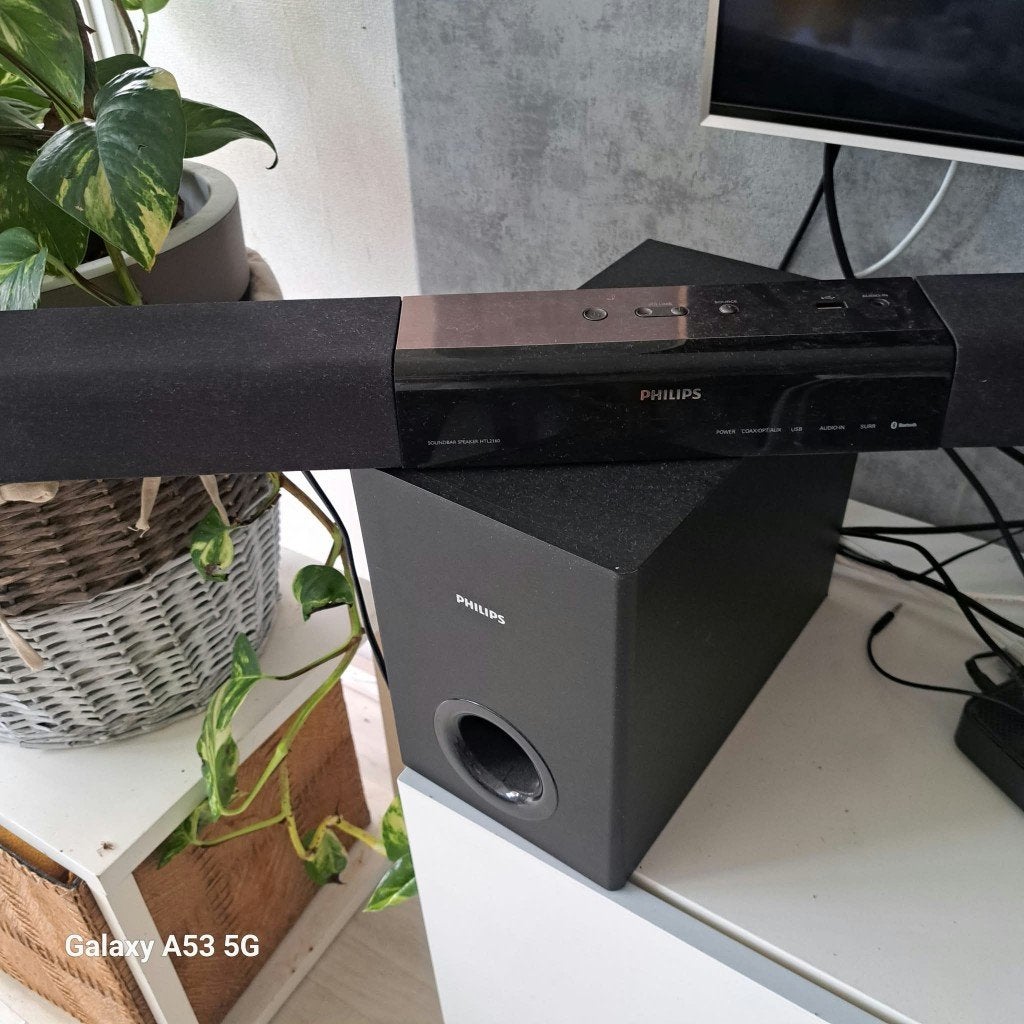 Philips HTL2160 soundbar met subwoofer, Ophalen, Met externe subwoofer, Zo goed als nieuw