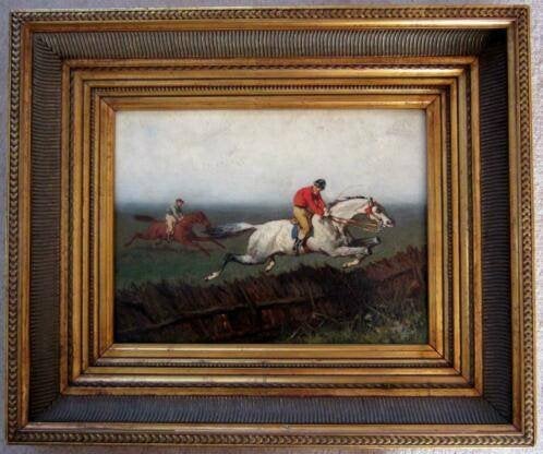 paardenrace====Frederik Willem Zürcher 1835-1894====, Antiek en Kunst, Ophalen of Verzenden