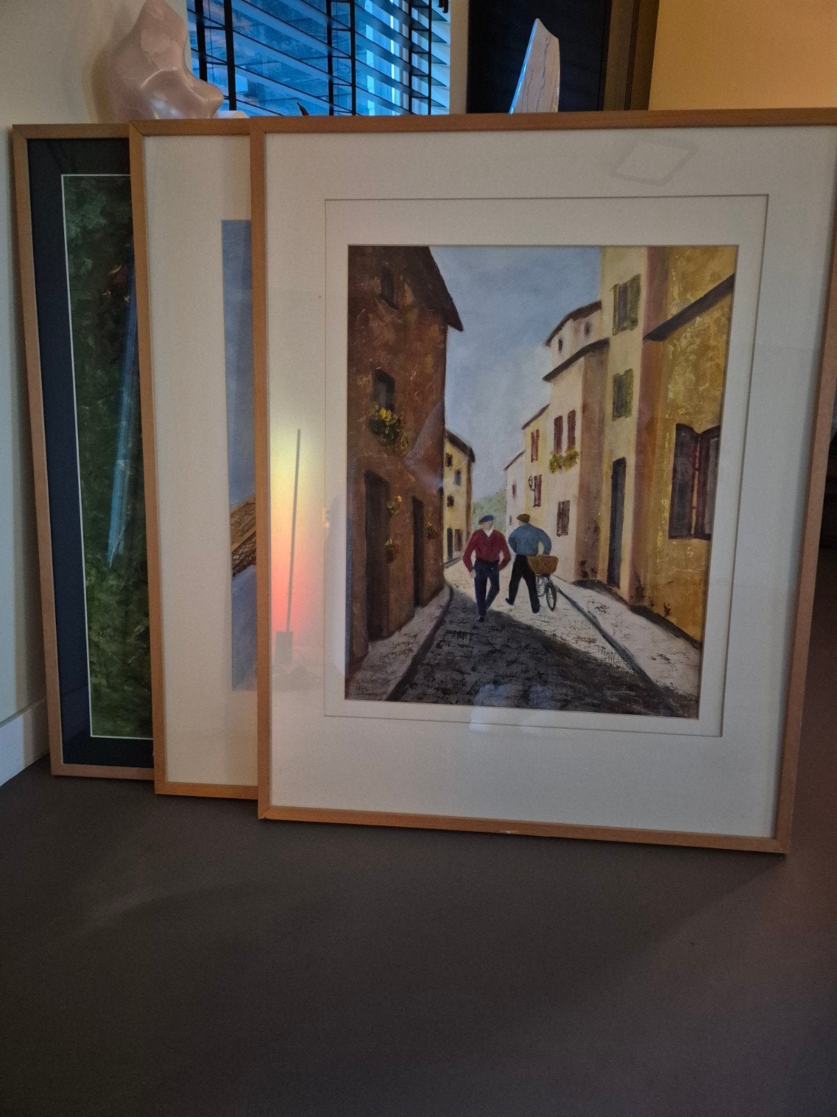 3 Grote Houten Lijsten met Glas (70x90 cm), Ophalen, Gebruikt, Posterlijst, Hout