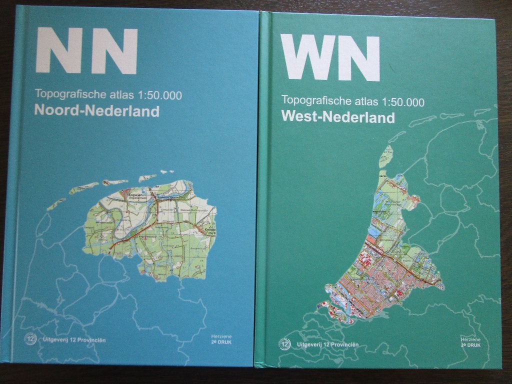4 topografische atlassen van Nederland, 1:50.000, Ophalen of Verzenden, Zo goed als nieuw