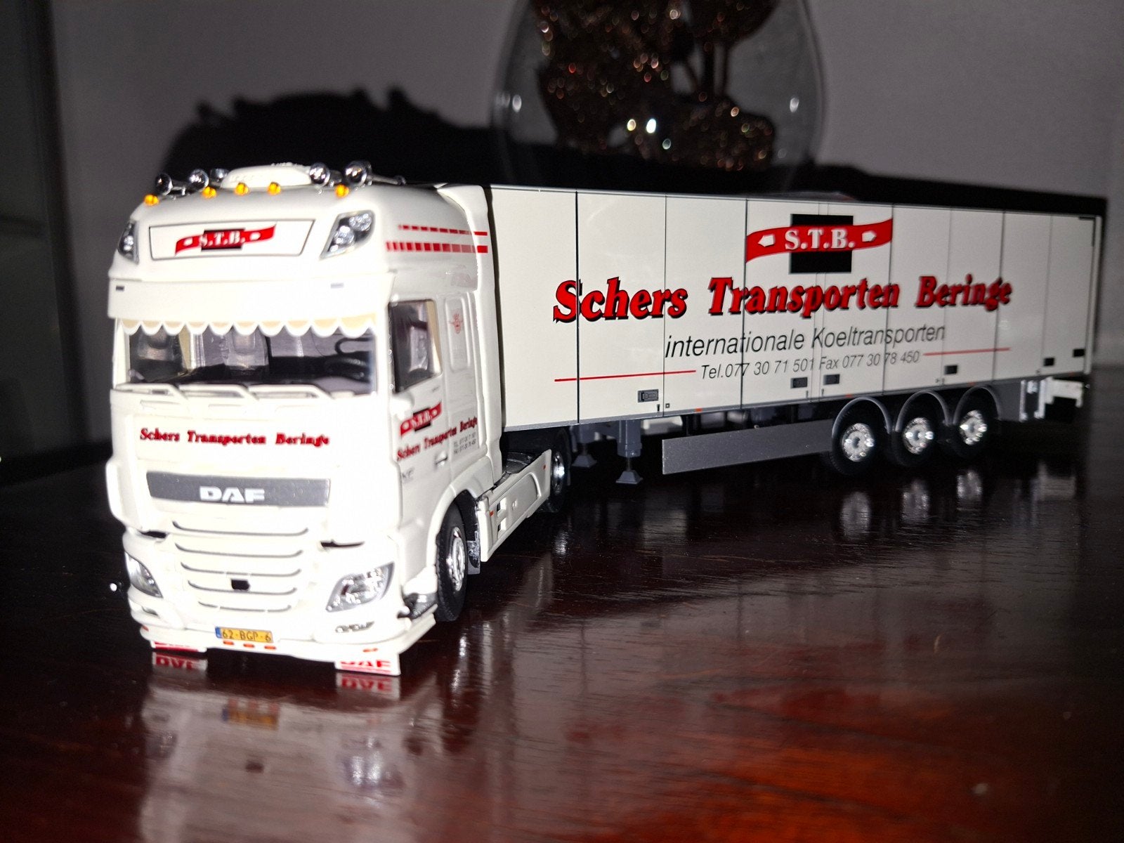 Tekno DAF XF van Schers Transporten Beringe, Ophalen of Verzenden, Zo goed als nieuw, Bus of Vrachtwagen, Tekno