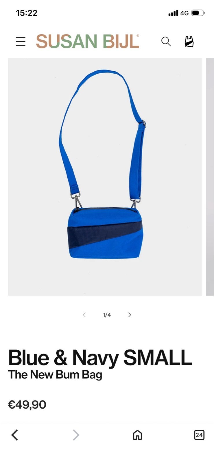 Susan Bijl The New Bum Bag Small Blue & Navy, Ophalen of Verzenden, Nieuw, Blauw, Overige typen